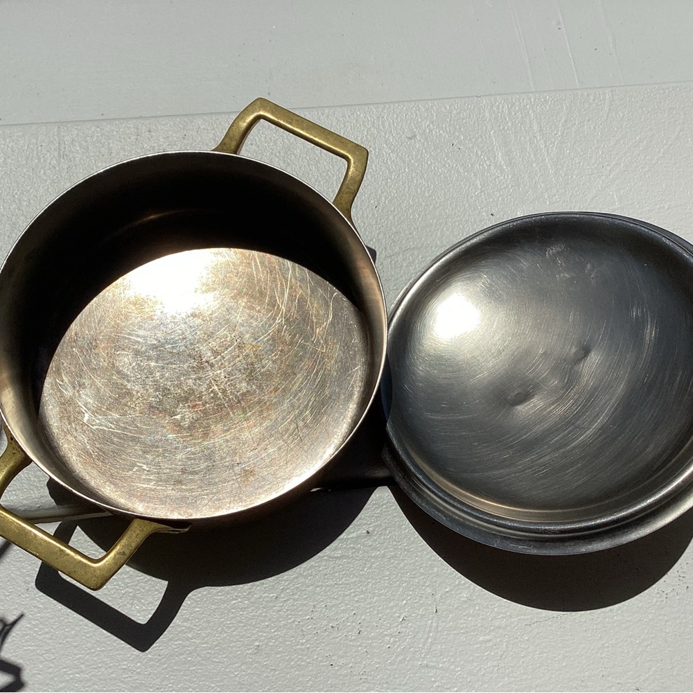 Vintage Paul Revere Copper & Brass Lidded casserole type pot - Rare - Collectibl - Picture 12 of 16